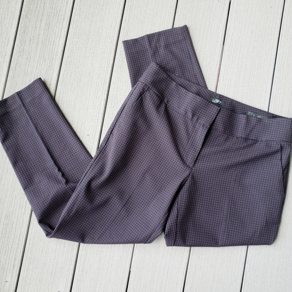 Loft Plaid Pencil Pants in Marisa Fit